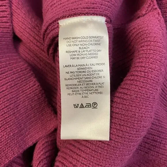 Free People Easy Street Ribbed‎ Knit Mock Neck Sweater Pomegranate Size XS Boho - Picture 7 of 7